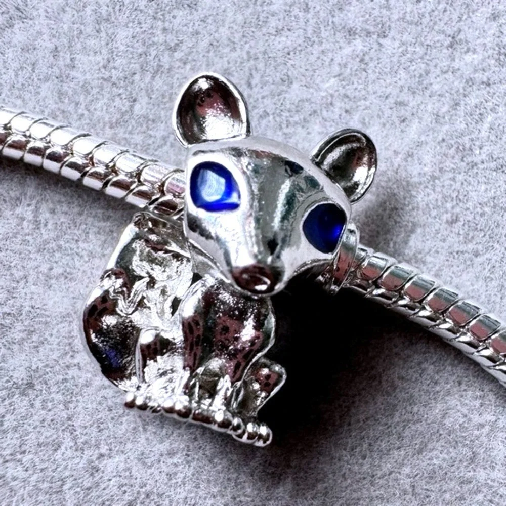 Blue Eye Fox‎ Charm fits PANDORA